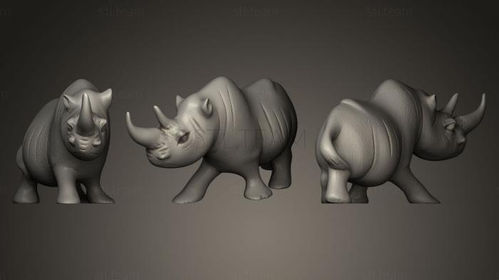 Статуэтки животных Rhino Sculpture 3D
